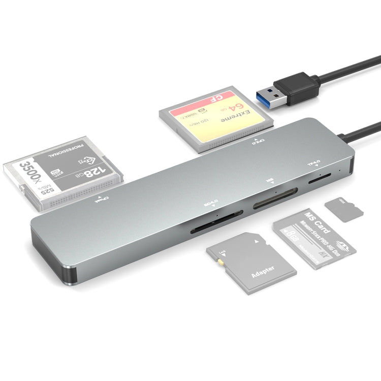 Rocketek CR308 USB3.0 Lector de tarjetas multifunción CF / CFast / SD / MS / TF Card 5 en 1