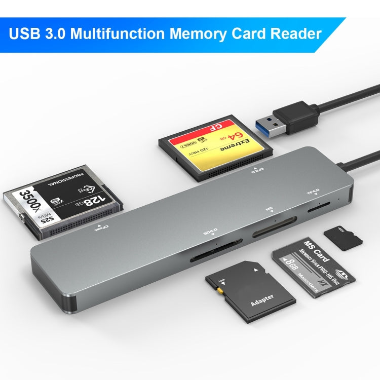 Rocketek CR308 USB3.0 Lector de tarjetas multifunción CF / CFast / SD / MS / TF Card 5 en 1