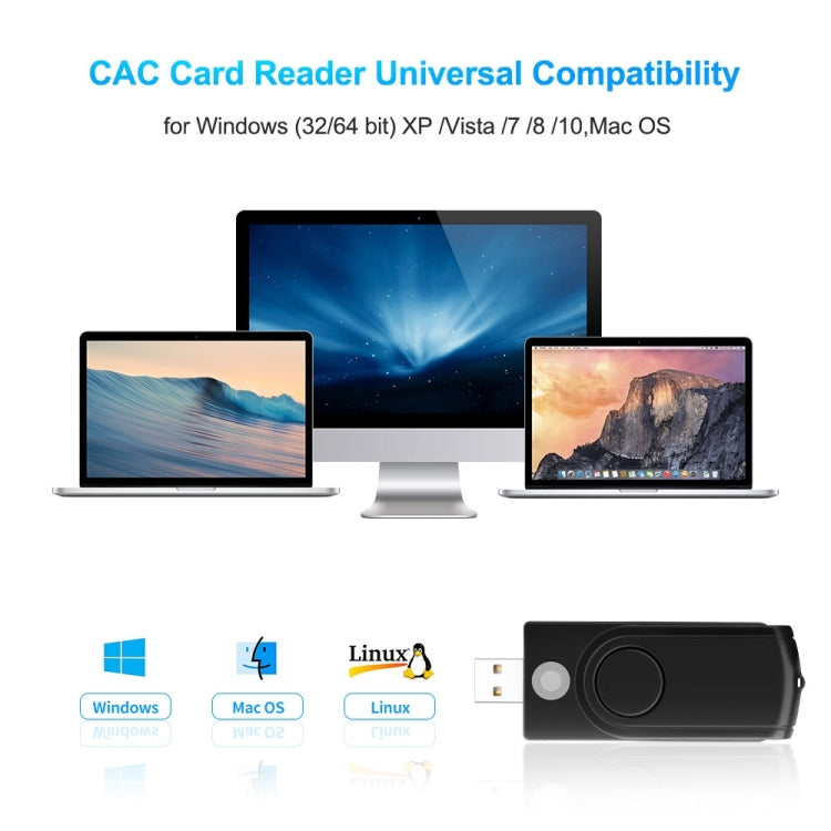 Rocketek CR310-B USB3.0 Tarjeta inteligente IC multifunción / Lector de tarjetas SD / TF / SIM, CR310-B