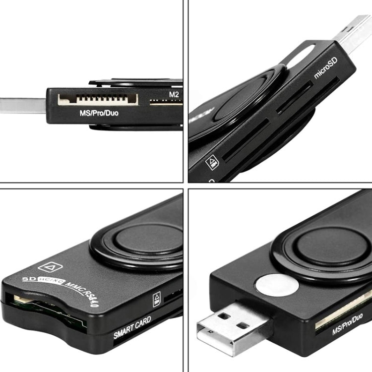 Rocketek SCR10 USB2.0 Tarjeta inteligente / SD / TF / M2 / MS / Lector de tarjetas SIM, SCR10