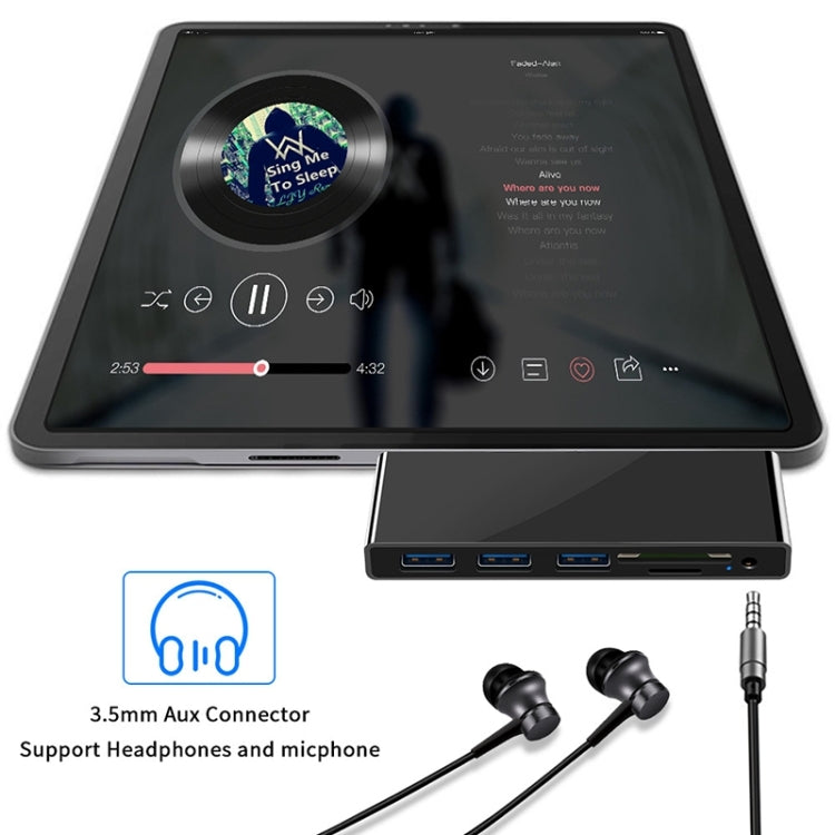 Adaptador Rocketek SGO772 Tipo-C a USB3.0 / HDMI HUB para Surface Pro GO, SGO772