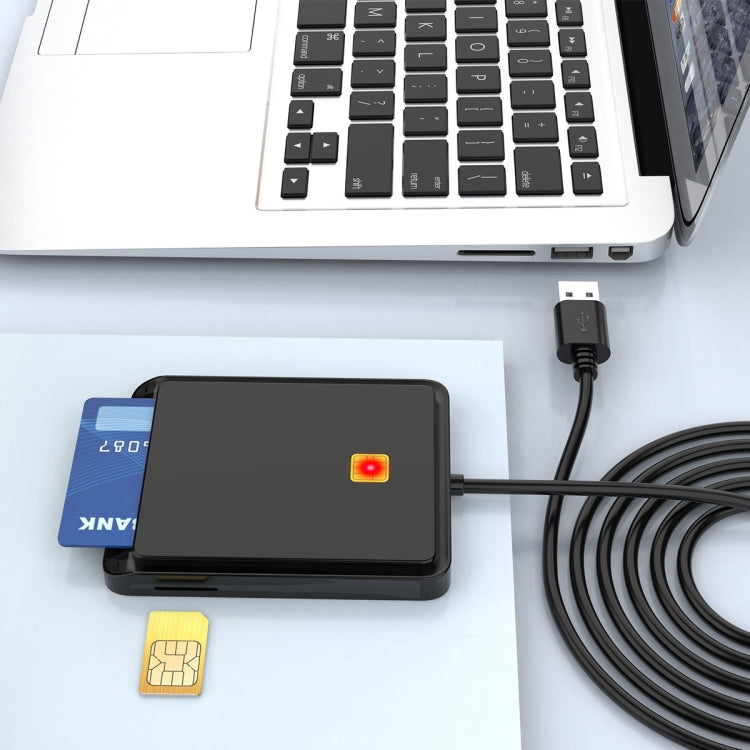 Rocketek CR317 USB 2.0 SIM/ID/CAC Lector de Tarjetas Inteligentes 2 en 1