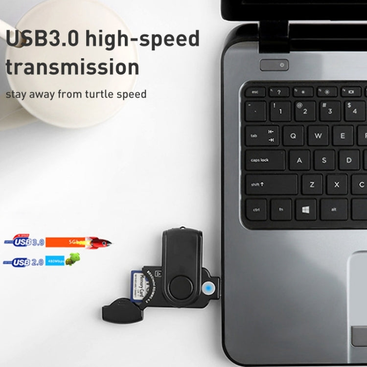 Rocketek CR3 USB3.0 2 en 1 Lector de Tarjetas SD/TF