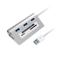 Rocketek HC423 USB3.0 x 3 + Adaptador HUB Lector de Tarjetas SD / TF / CF