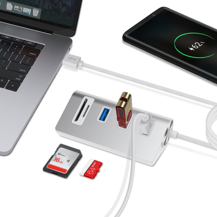 Rocketek HC422 USB3.0 x 3 + Adaptador HUB Lector de Tarjetas SD/TF