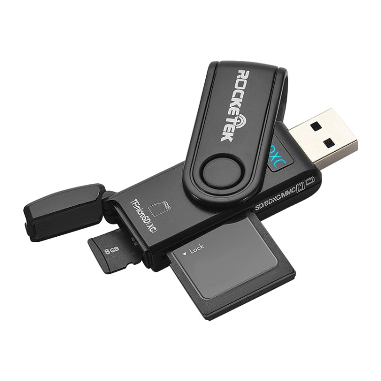 Rocketek CR5 USB3.0 Lector de Tarjetas SD/TF Multifunción