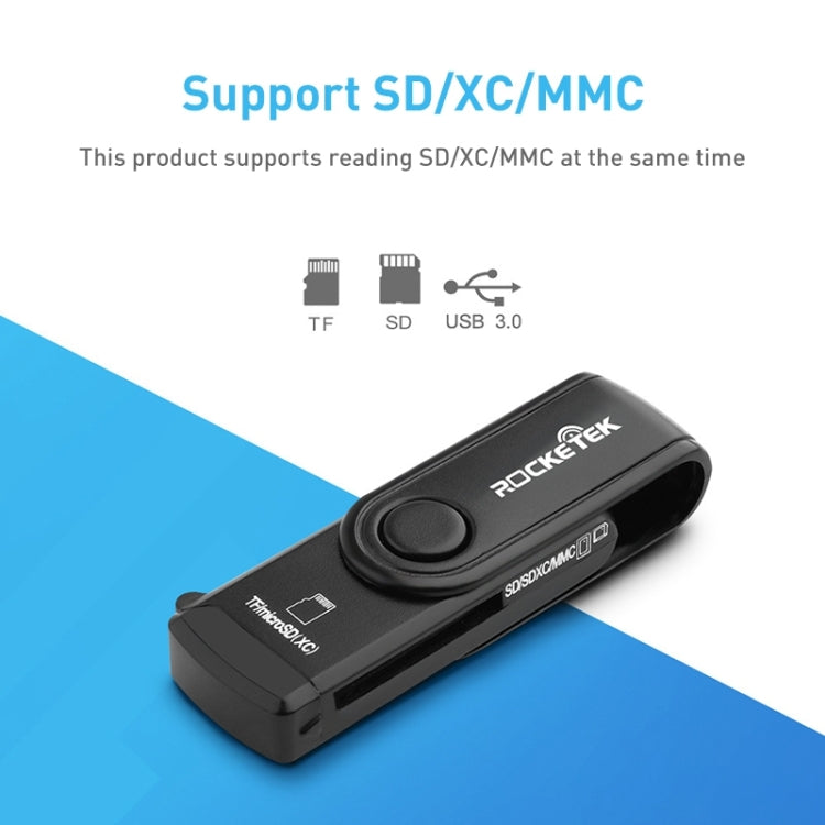 Rocketek CR5 USB3.0 Lector de Tarjetas SD/TF Multifunción