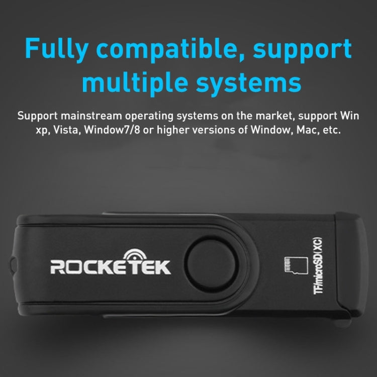 Rocketek CR5 USB3.0 Lector de Tarjetas SD/TF Multifunción