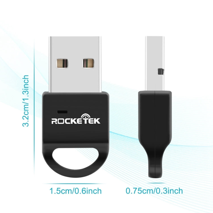 Rocketek RT-BT4B Adaptador USB Externo Bluetooth 4.0, Rocketek RT-BT4B
