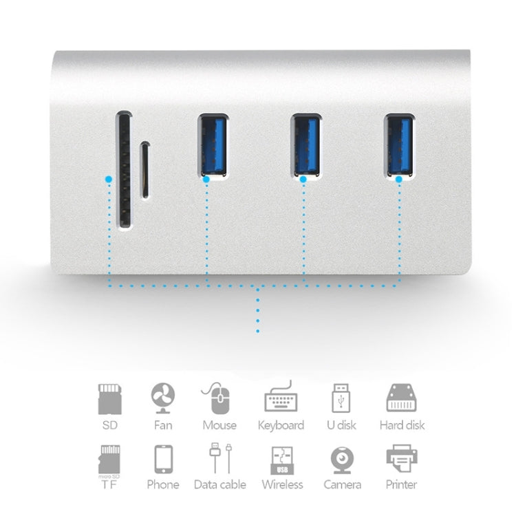 Adaptador HUB divisor USB 3.0 de alta velocidad Rocketek HUB-3PC2