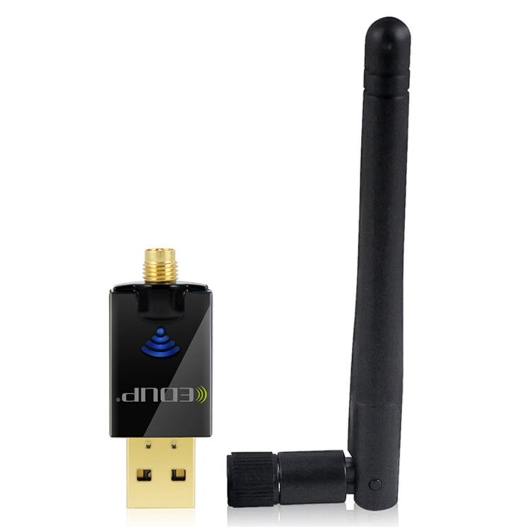 EDUP EP-DB1607 600Mbps 2.4GHz y 5GHz Tarjeta de red inalámbrica Wifi USB 2.0 Adaptador Ethernet de doble banda, EP-DB1607