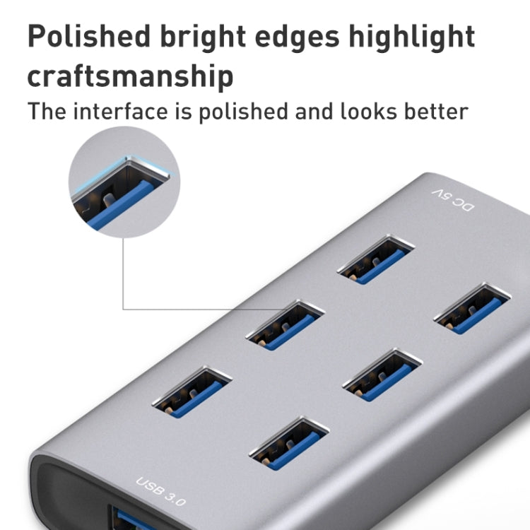 8108 HUB USB 3.0 a USB 3.0 de 7 puertos, longitud del cable: 80 cm, 8108