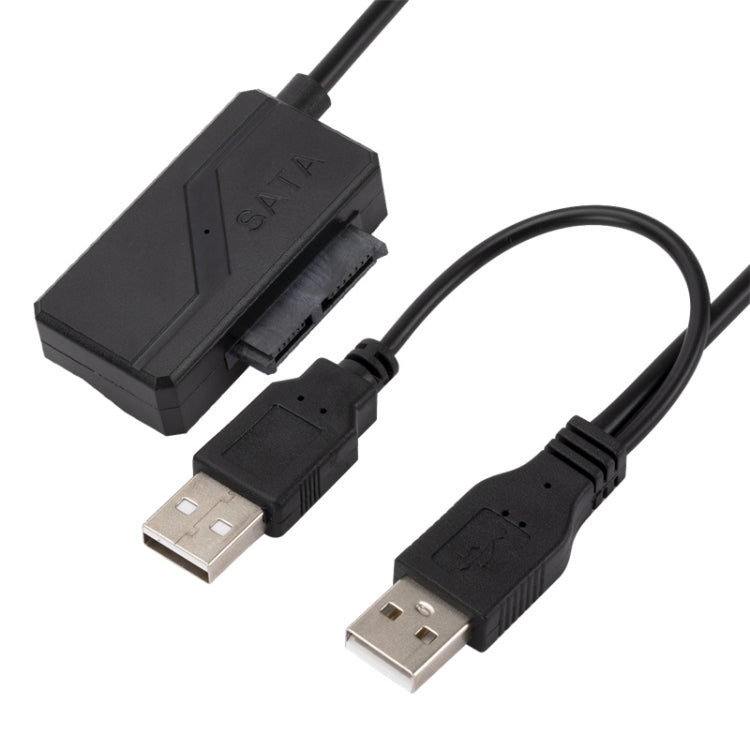 Cable adaptador SATA a USB 2.0 Cable de unidad óptica con fuente de alimentación, with Power Supply