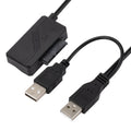 Cable adaptador SATA a USB 2.0 Cable de unidad óptica con fuente de alimentación, with Power Supply