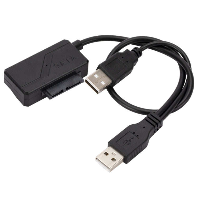 Cable adaptador SATA a USB 2.0 Cable de unidad óptica con fuente de alimentación, with Power Supply