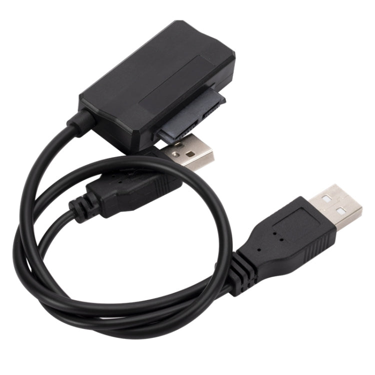 Cable adaptador SATA a USB 2.0 Cable de unidad óptica con fuente de alimentación, with Power Supply