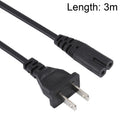 Cable de alimentación de CA para portátil estadounidense de 2 clavijas de alta calidad, longitud: 3 m, 2 Prong Style US Plug, Length: 3m