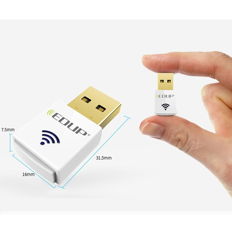 EDUP EP-AC1619 Mini USB inalámbrico 600Mbps 2,4G/5,8 Ghz 150M + 433M tarjeta de red WiFi de doble banda para Nootbook/portátil/PC, EP-AC1619 600Mbps (White), EP-AC1619 600Mbps (Black)