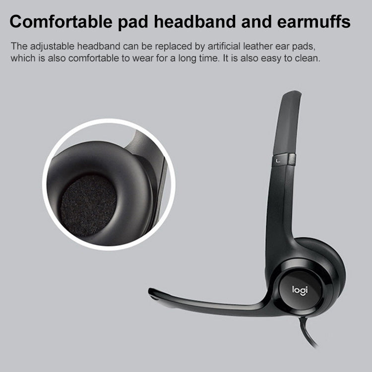 Logitech H390 Auriculares estéreo con cable USB y micrófono con cancelación de ruido