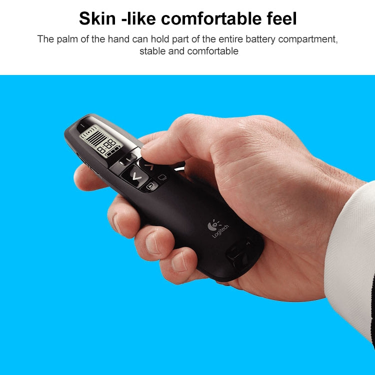 Logitech R800 Presentador inalámbrico USB de 2,4 Ghz PPT Control remoto Flip Pen, R800