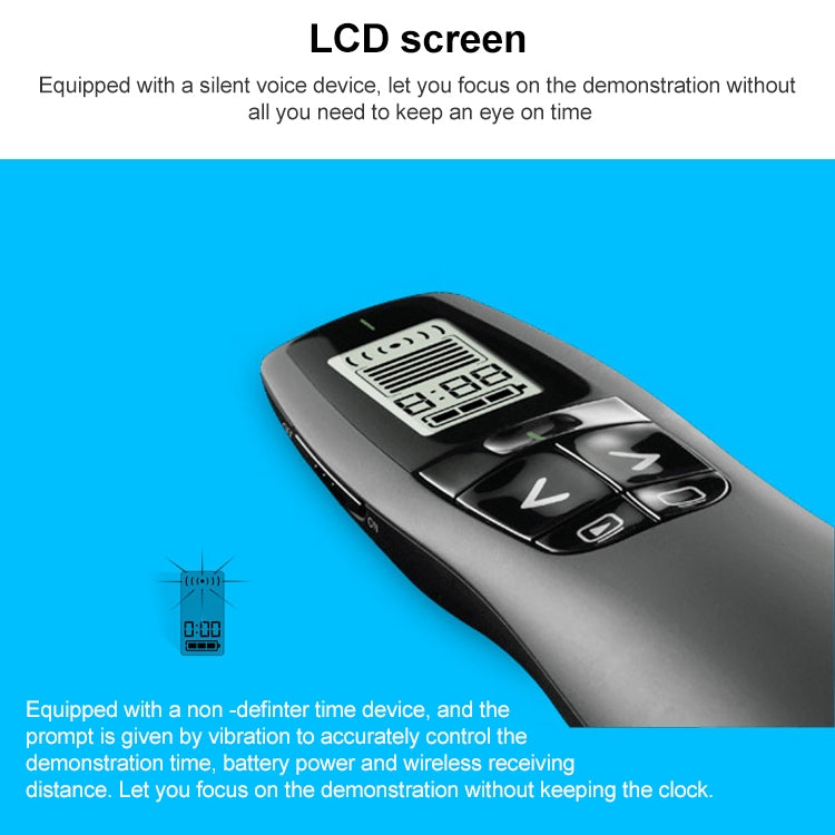Logitech R800 Presentador inalámbrico USB de 2,4 Ghz PPT Control remoto Flip Pen, R800
