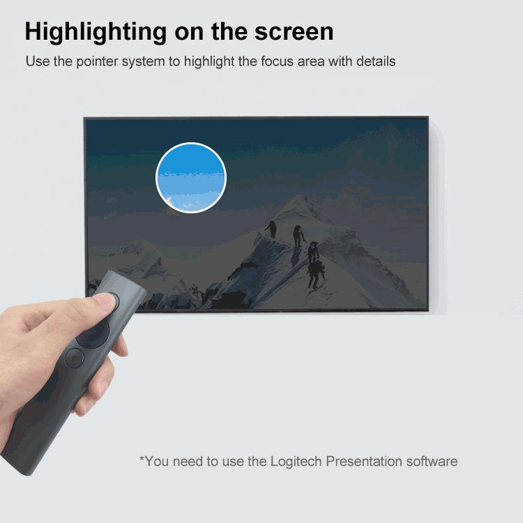 Logitech Spotlight Presentador inalámbrico USB de 2,4 Ghz PPT Control remoto Flip Pen, Spotlight (Grey), Spotlight (Gold)