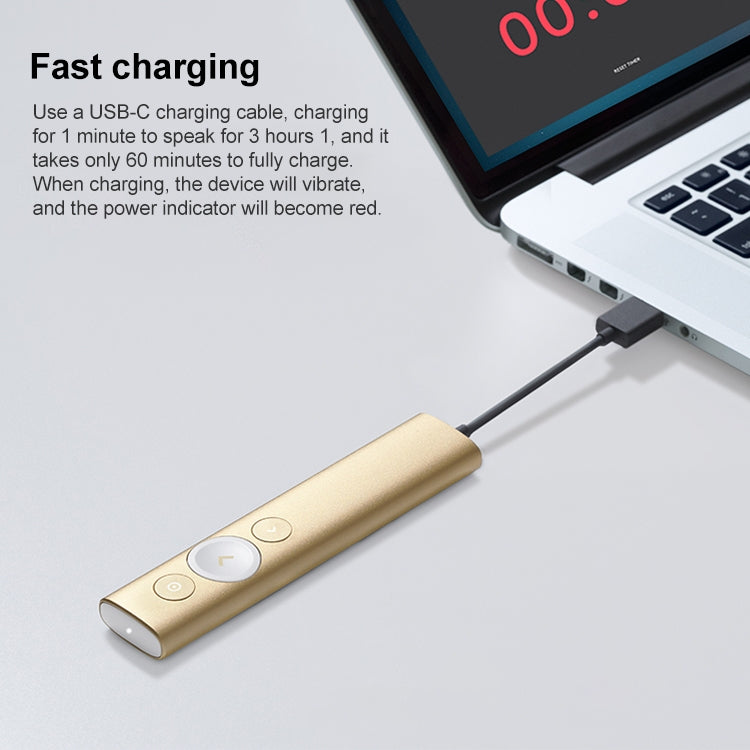 Logitech Spotlight Presentador inalámbrico USB de 2,4 Ghz PPT Control remoto Flip Pen, Spotlight (Grey), Spotlight (Gold)