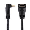 60cm 4K x 2K HDMI 2.0 Versión Alta Velocidad 270 Grados Ángulo Recto HDMI Macho a 270 Grados Ángulo Recto HDMI Macho Cable con Ethernet, Right Angle, Length: 60cm