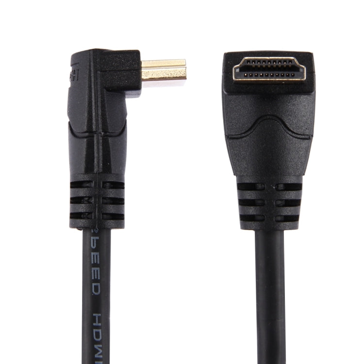 60cm 4K x 2K HDMI 2.0 Versión Alta Velocidad 270 Grados Ángulo Recto HDMI Macho a 270 Grados Ángulo Recto HDMI Macho Cable con Ethernet, Right Angle, Length: 60cm