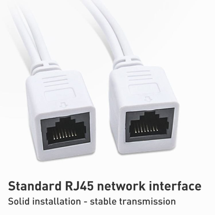 Juego de cable divisor y inyector POE RJ45 2 en 1 con conector CC hembra y macho de 2,1 x 5,5 mm, 2.1x 5.5mm Female