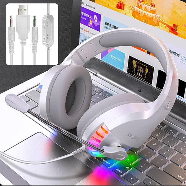 Auriculares para juegos con cable YINDIAO Q2 con micrófono, versión: dual 3,5 mm + USB, Q2 Dual 3.5mm + USB(Black), Q2 Dual 3.5mm + USB(Pink), Q2 Dual 3.5mm + USB(White)