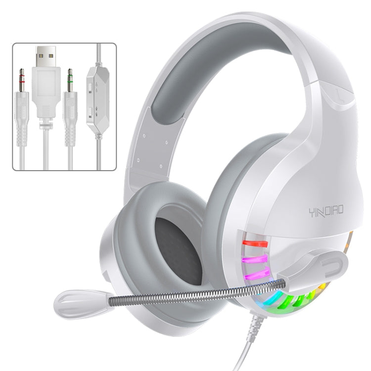 Auriculares para juegos con cable YINDIAO Q2 con micrófono, versión: dual 3,5 mm + USB, Q2 Dual 3.5mm + USB(Black), Q2 Dual 3.5mm + USB(Pink), Q2 Dual 3.5mm + USB(White)