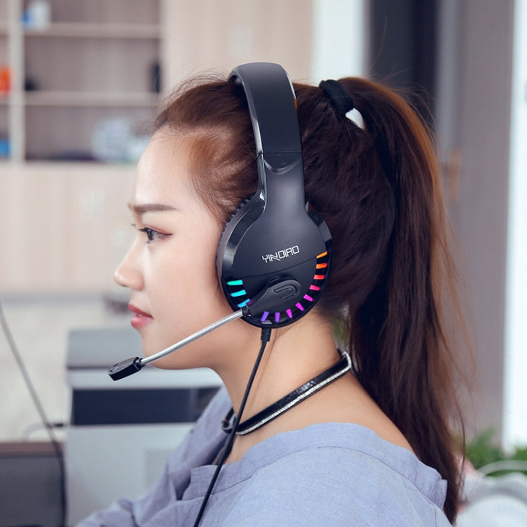 Auriculares para juegos con cable YINDIAO Q2 con micrófono, versión: dual 3,5 mm + USB, Q2 Dual 3.5mm + USB(Black), Q2 Dual 3.5mm + USB(Pink), Q2 Dual 3.5mm + USB(White)