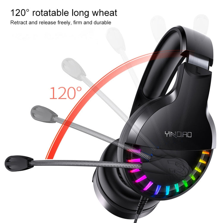 Auriculares para juegos con cable YINDIAO Q2 con micrófono, versión: tarjeta de sonido USB única, Q2 Single USB Sound Card(Black), Q2 Single USB Sound Card(White)