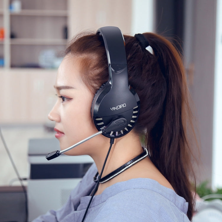 YINDIAO Q2 Auriculares para juegos con cable y montados en la cabeza con micrófono, versión: individual de 3,5 mm, Q2 Single 3.5mm(Black)
