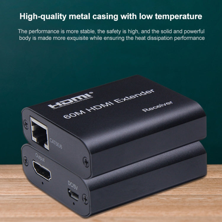 BOWU BW-HE60U Extensor de red HDMI a RJ45 de 60 m, 1080P 60m