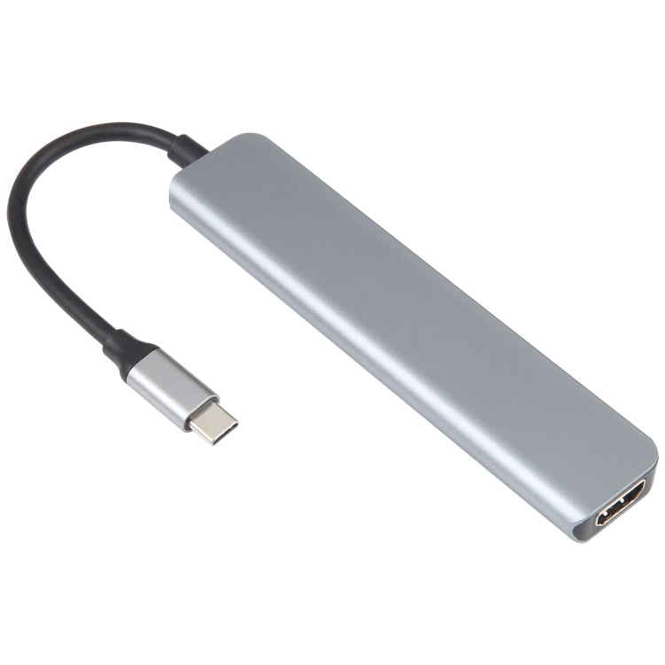 Adaptador HUB de estación de acoplamiento USB-C / Type-C a USB 7 en 1, 7 in 1