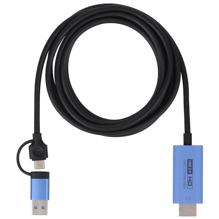 V05E Cable adaptador USB 3.0 + USB-C / Tipo-C a HDMI, V05E