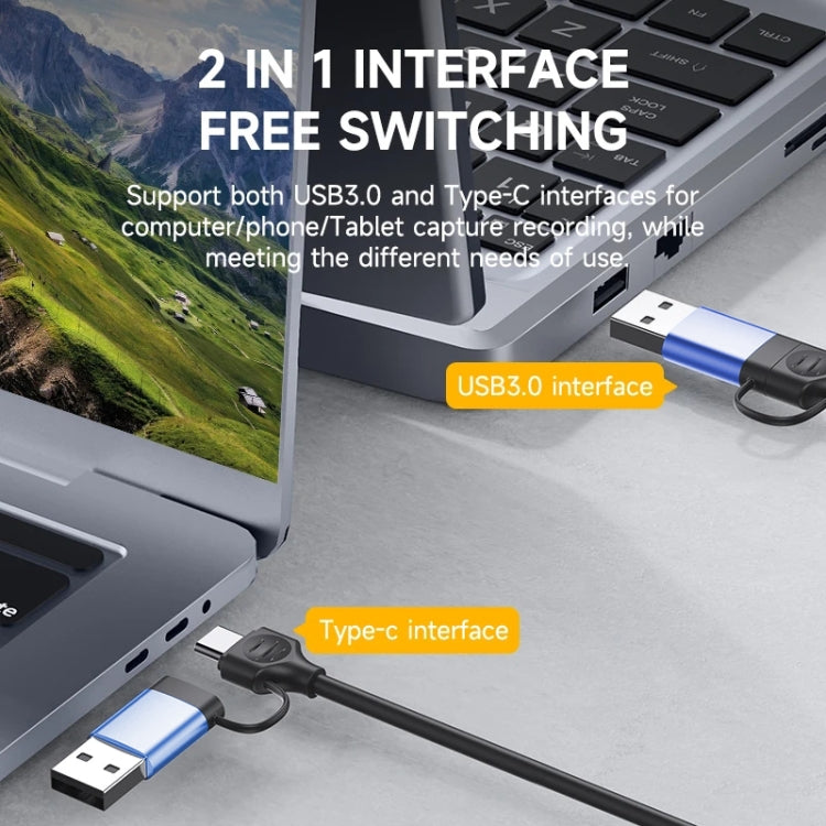 Tarjeta de captura de vídeo HD Z29C HDMI/F hembra a USB-C / Type-C+USB 3.0/M macho, Z29C