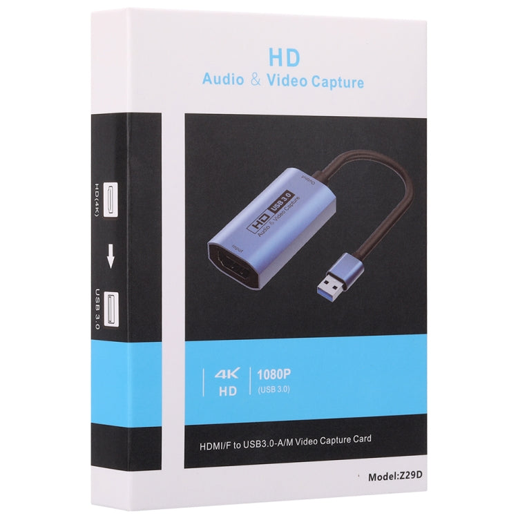 Z29D HDMI/F hembra a USB 3.0/M macho Tarjeta de captura de vídeo HD con cable, Z29D