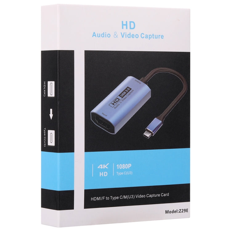 Tarjeta de captura de vídeo HD Z29E HDMI/F hembra a USB-C / Type-C/M macho, Z29E