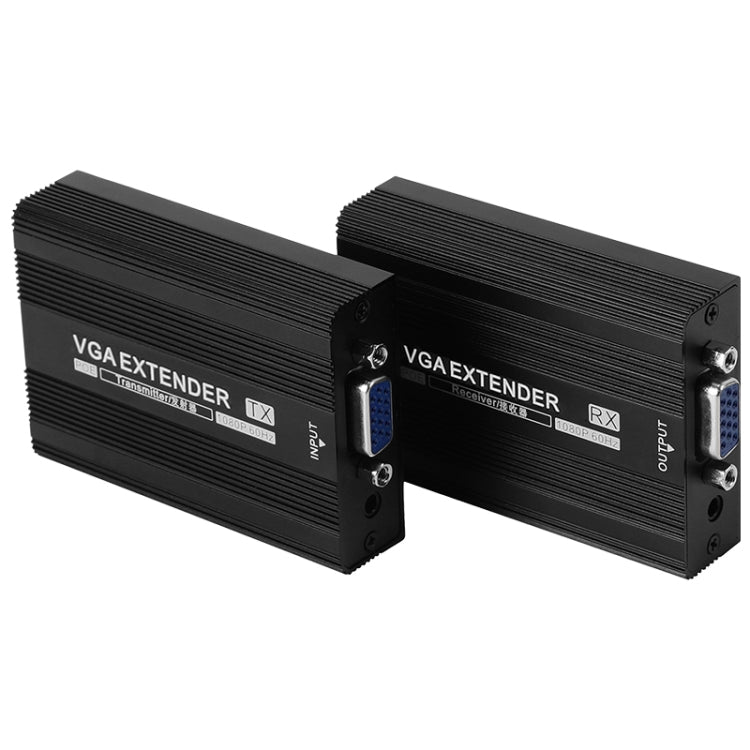 Measy VGA1815 Convertidor de transmisor y receptor extensor VGA, fuente de alimentación única POE, distancia de transmisión: 150 m, VGA1815