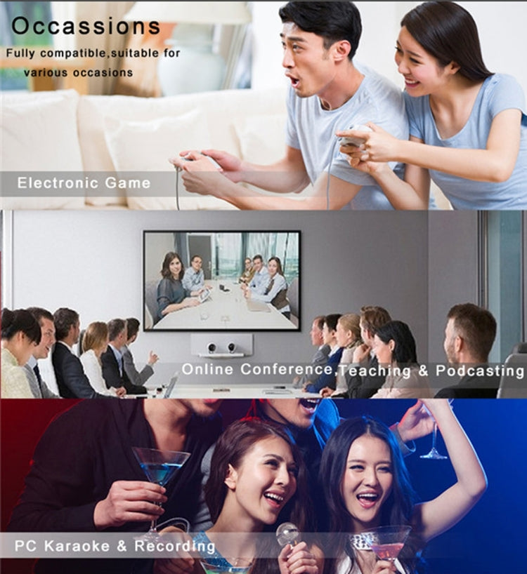 Compatible con PC y Mac para transmisión en vivo, KTV, etc.