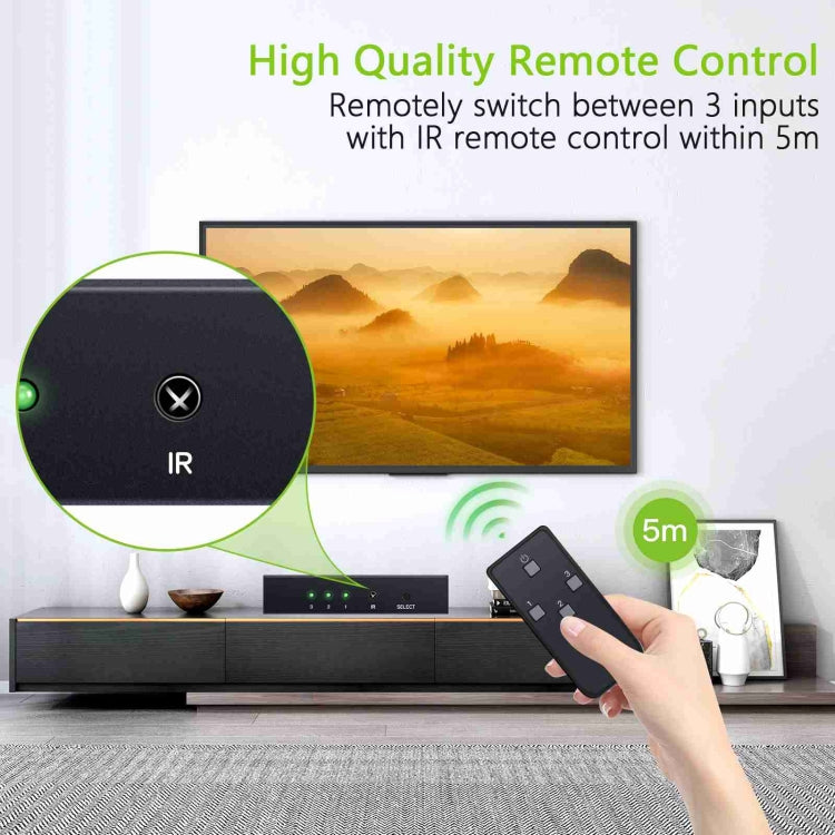 NK-T32 Toslink 3 en 2 interruptor/divisor de salida con control remoto IR