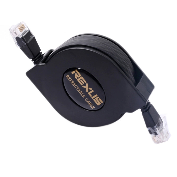 REXLIS Cable LAN de red Ethernet RJ45 plano retráctil CAT6 de 1m, Length: 1m