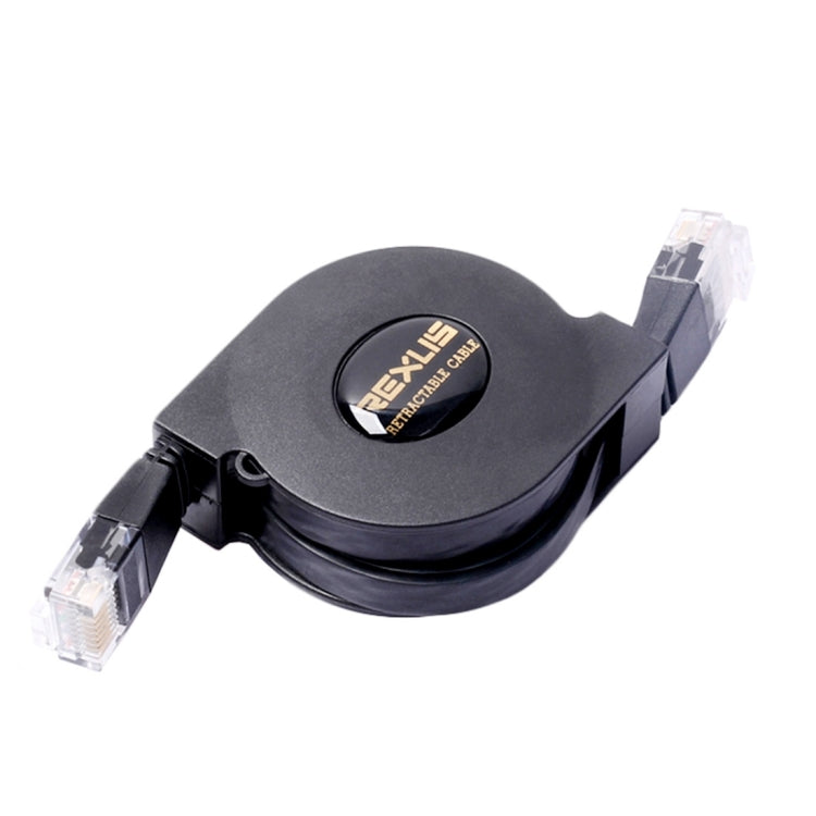 REXLIS Cable LAN de red Ethernet RJ45 plano retráctil CAT6 de 1m, Length: 1m