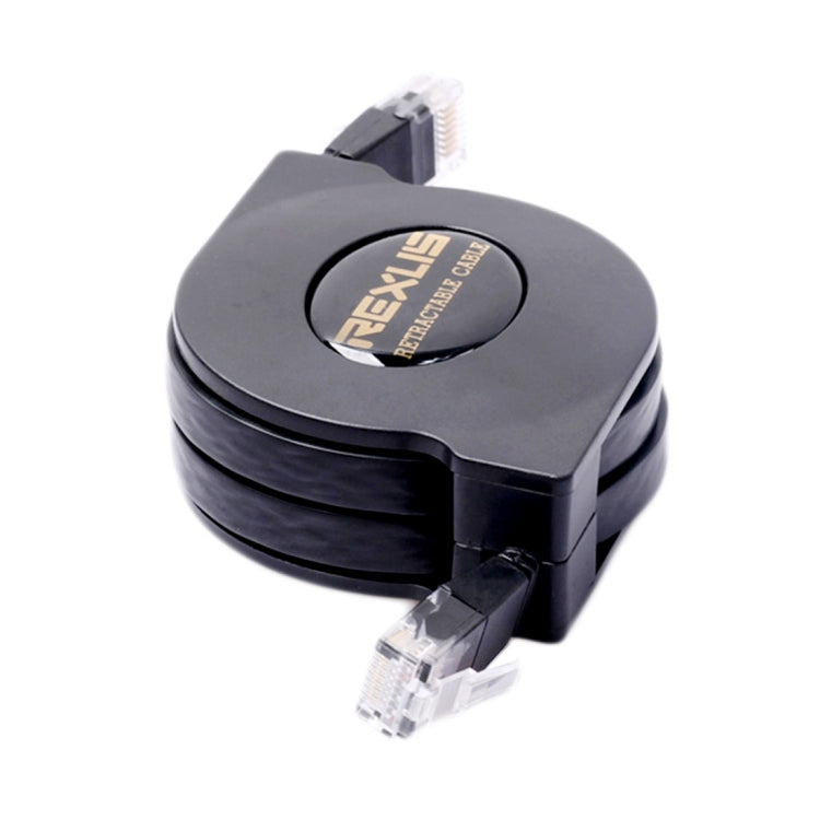REXLIS Cable LAN de red Ethernet RJ45 plano retráctil CAT6 de 2 m, Length: 2m