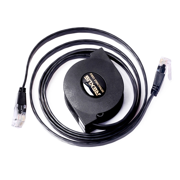 REXLIS Cable LAN de red Ethernet RJ45 plano retráctil CAT6 de 2 m, Length: 2m