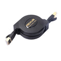 REXLIS Cable LAN de red Ethernet RJ45, plano, retráctil, CAT7, 10 Gigabit, 1,5 m