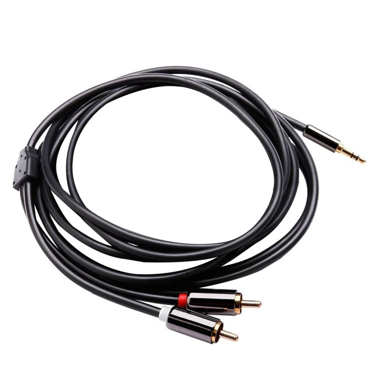 Cable de audio estéreo macho de 2 m chapado en oro de 3,5 mm a 2 x RCA macho, Length: 2m